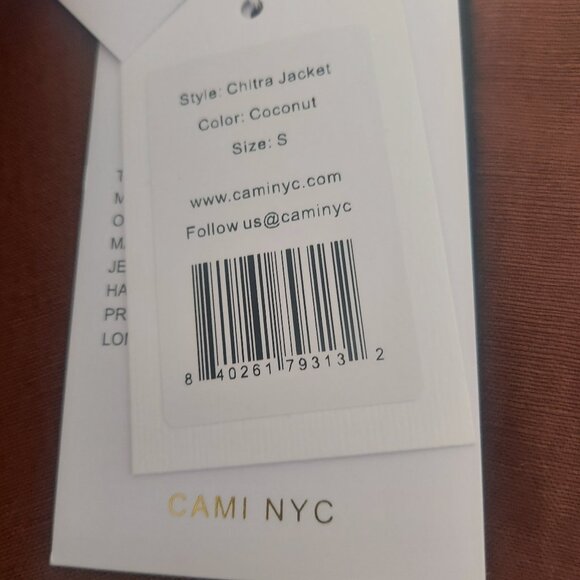 NEW CAMI NYC chitra jacket in coconut Small - Picture 2 of 5
